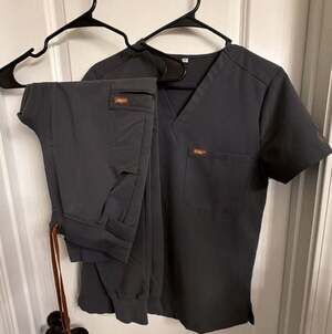 CODE V-Neck Scrub Top and Jogger Pants Set Size Small